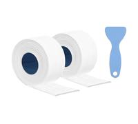 WELKIN Bath Sealant Strip | Strong Self Adhesive Pure White Caulk Tape | Waterproof Oilproof Mildewproof | Durable for Toilet, Bathtub, Kitchen, Shower, Wall Corner | DIY - 2 Tapes x 38mm x 3.2m