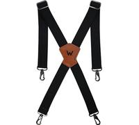 WELKINLAND 1.5In HD Elastic Suspenders, Heavy-Duty Work Suspenders, Comfy Belt Loop Suspenders with Hooks, Men Suspender for Pants, Men's Suspender for Jeans, Black, 2-Inch