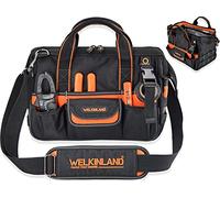 WELKINLAND 13Inch Small Tool Bag, Electrician Tool Bag, 32 Compartments, Orange, Nylon