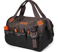 WELKINLAND 18 Pockets Electrician Tools Bag,14" Heavy Duty Plumber Tool Bags, Waxed Canvas Tools Bags, Large-Opening Tool Bags For Men, 25L Hand Tools Bag With Zipper