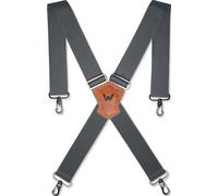 WELKINLAND 2-Inch Gray Suspenders for Men, Heavy Duty Work Suspenders for Men, Rugged-Hook Belt Loop Suspenders, Comfy Wide Suspender for Pants, Men's Suspender for Jeans