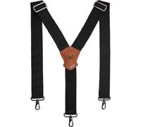 WELKINLAND 2-Inch Y-Back Heavy-Duty Men's Suspenders With Hooks for Pants and Jeans in Black