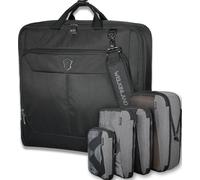 WELKINLAND 3-Suits Garment Bags for Travel W/ 4-Pack Compression Packing Cubes, 30L-Large Carry On Garment Bag for Travel, 15-Pockets Suit Holder Travel Bag, Wrinkle-Free Suit Garment Bag for Men