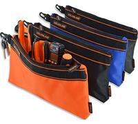 WELKINLAND 4-Packs Small tool pouch, Heavy-Duty Tool pouches, Electrician tools pouch bag, Tools pouches w/clip, Small Zippered tool bag