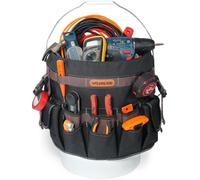 WELKINLAND 47-Pocket 5 Gallon Bucket Organizer, Grid-Ripstop Tool Bucket | Heavy-Duty 5 Gallon Bucket Tool Organizer, Easy-Access Bucket Tool Bag, Portable Bucket Tool Organizer, Bucket Organizer