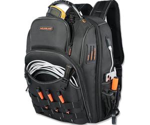 Welkinland 66-Pockets Heavy-Duty Jobsite Tool Bag - Electrician & Construction Backpack