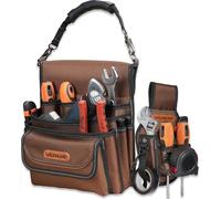 WELKINLAND 7-Pocket & 10-Pocket Tool Belt Pouches Set, Heavy-Duty Electrical Tool Pouch, Quick-Access Side Tool Pouch Man, Easy-Carry Small Tool Belt, Handy Electrical Pouch For Electricians