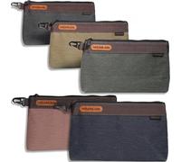 WELKINLAND Heavy-Duty Canvas Tool Pouch, 5-Color & 12-Inch Tool Pouch Set | Rugged Twill Canvas Tool Pouches, Quick-Access Zippered Tool Pouch, Easy-Carry Tool Pouch Bag, Electrician Tool Pouch