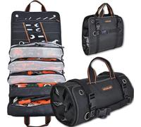 WELKINLAND Men's Tool Roll Organizer - Roll Up Tool Bag for Mechanics, Electricians, Motorcyclists - Wrench Pouch