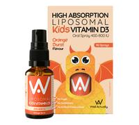 Well. Actually. Kids Liposomal Vitamin D3 Spray 400-800IU, Orange Burst Flavour, 15ml 15 ml