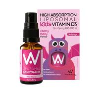 WELL ACTUALLY Kids Liposomal Vitamin D3 Spray 400 IU, 15ml, 90 Sprays | Vegan Vit D Spray for Children, Immune System, Bones & Teeth Support, High Bioavailability Supplement, Cherry Berry Flavour
