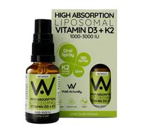 Well.Actually. Lime Crush Liposomal Vitamin D3 + K2 2000 IU - 30ml Spray