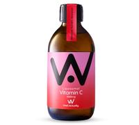WELL ACTUALLY Liposomal Vitamin C 1000mg, 250ml, 50 Servings, Vegan | High Strength Liquid Vit C Supplement, Immune System, Skin, Collagen, Brain & Energy Support, Strawberry & Lychee Flavour