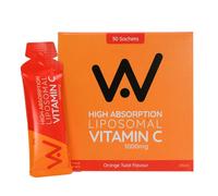 Well. Actually. Liposomal Vitamin C Sachets 30 Pack 1000mg, Orange Twist Flavour, 30 Satches pack
