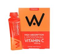 Well. Actually. Liposomal Vitamin C Sachets 5 Pack 1000mg, Orange Twist Flavour, 5 Satches pack