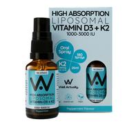 Well.Actually. Peppermint Liposomal Vitamin D3 + K2 2000 IU - 30ml Spray