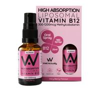 Well.Actually. Very Berry Liposomal Vitamin B12 Methylcobalamin (300 - 1200mcg) Spray - 30ml