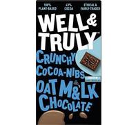 Well and Truly Oat M&lk Chocolate with Dark Chocolate Covered Cocoa Nibs 90g