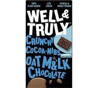 Well and Truly Oat M&lk Chocolate with Dark Chocolate Covered Cocoa Nibs 90g