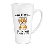 Well At Least You Don't Have To Wear A Cone Dog 17oz Large Latte Mug Cup