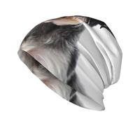 Well-Behaved Dog Unisex Adult Knitted Beanie Milk Silk Fabric-Full Print Double-Layer, Soft Skin-Friendly, Breathable Stretchable For All-Day Comfort,Daily Use