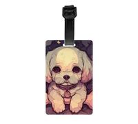 Well-Behaved Puppy Luggage Tag PVC Anti-Loss Bag Tag with Compact Light Durable Identification Sign