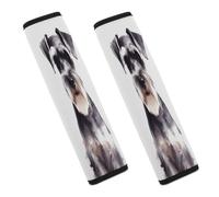 Well-behaved Schnauzer Car Seat Belt Cover Soft Comfortable Shoulder Seatbelt Pads Cover Seat Belt Pad for Suitable for Car Interior Accessorie