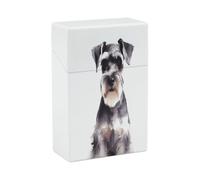 Well-Behaved Schnauzer Cigarette Case Stylish Lightweight Pocket Holder Case for Smoke Waterproof Cigarette Dispenser Cigarettes Accessories for Outdoor Camping Hiking
