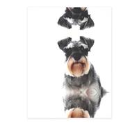 Well-Behaved Schnauzer Crystal Sticker, 3D Stereoscopic Effect, Pattern Does Not Fall Off When Exposed to Water
