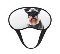Well-Behaved Schnauzer Print Blackout Sleep Mask - Contoured Cup Eye Cover, Perfect for Travel, Meditation, and Nighttime Use