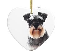 Well-behaved schnauzer Print Christmas Tree Ceramic Hanging Ornament – Xmas Tree Decoration, Love Pendant for Holiday Home