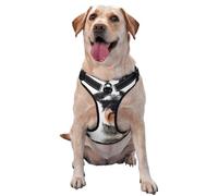 Well-behaved schnauzer Printed quick release dog harness reflective pet vest with 2 quick release buckles 4 sizes S ideal for outdoor walks and hikes