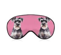 Well-Behaved Schnauzer Sleep Mask Light Blocking Eye Cover Polyester Eye Mask with Elastic Strap Blindfold for Side Sleeper Sleeping Masks Face Hugging for Women Men Travel