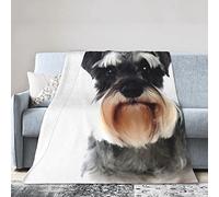Well Behaved Schnauzer Soft Micro Flannel Blanket Throw, Warm Cozy Lightweight Decorative Blanket for Sofa Couch Bed, Printed Blanket Gifts for Kids Girls Boys Women Men