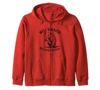 Well Behaved Was Never My Goal Funny opossum Humor Quote Zip Hoodie