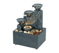 Well Being Tabletop Cascading Fountain Miniature Three Tier Bowl Water Feature