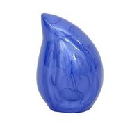 Well Blessed Mystical Presence Small Teardrop Cremation Urn For Ashes. (Blue)