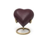 Well Blessed Small Marble Brown Heart Keepsake Funeral Urn For Ashes, A Small Heart Keepsake Urn.