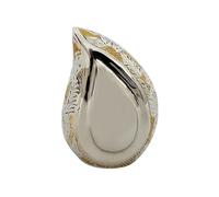 Well Blessed Small Wattan Nickel Finish Teardrop keepsake Cremation Urn for Human Ashes.
