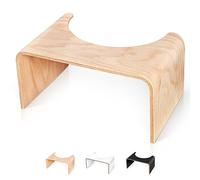 Well Care Wooden Toilet Stool for adults - Bathroom Foot Step for Squatting - Stoolie for Squat posture to relieve Constipation - Made in France from sustainable wood - WC Poop bench