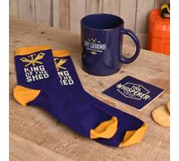 Well Crafted Men's DIY Mug, Sock & Coaster Set in Navy Well Crafted Navy