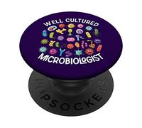 Well Cultured Microbiologist Funny Microbiology PopSockets Adhesive PopGrip