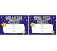 Well Done Award Sparkly Holographic Certificate from SuperStickers (Pack of 2)