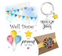 Well Done Card, So Proud of You Card, Congratulations on Passing Your Exams Gifts, you Did It Congratulations Exam Cards (White - Well Done)