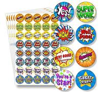 Well Done Stickers for Children - 200 Colourful Reward, Praise, Good Work, Teacher Stickers Pack | Kids Glossy Achievement Reward Labels for Childrens School Classroom and Home by Innoveem