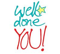 Well Done You Congratulations Card - Fun Colourful Design