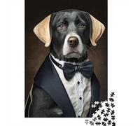 Well Dressed Labrador Dog 1000 Piece Jigsaw Puzzle, Animal Theme Gift for Christmas And Birthdays 52x38cm/1000pcs