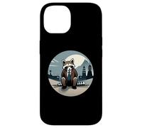 Well-dressed Raccoon in the Japanese Moonlight Design Case for iPhone 14