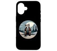 Well-dressed Raccoon in the Japanese Moonlight Design Case for iPhone 16