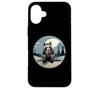 Well-dressed Raccoon in the Japanese Moonlight Design Case for iPhone 16 Plus
